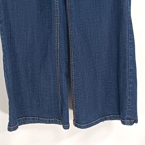 SOUTHPOLE Vintage High-waisted Wide Leg Dark Blue Jeans Size 7 Junior - Picture 2 of 7